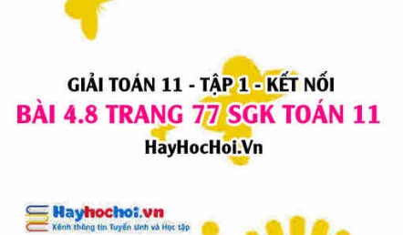 Giải bài 4.8 trang 77 Toán 11 tập 1 SGK Kết nối tri thức